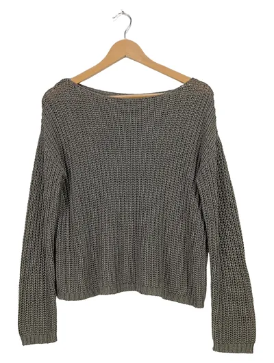 Lascana Strickpullover Damen Grau Rippstrick Freizeit Pullover Gr. 36 S