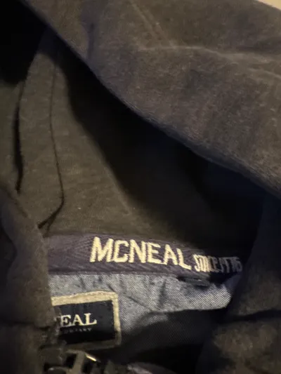 McNeal Sweatjacke Herren XL Grau Kapuzenjacke 76 Print Hoodie Baumwolle