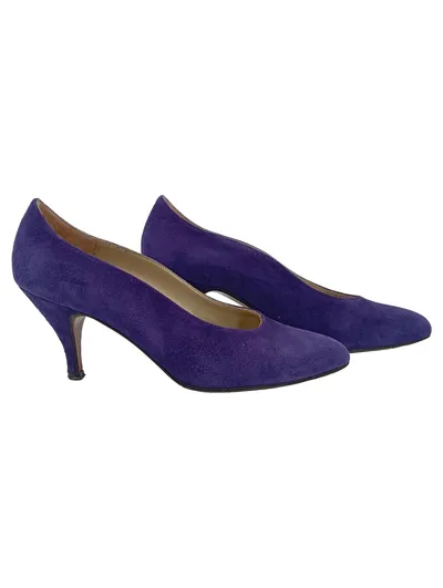 Cenedella Damen Pumps Lila Wildleder Gr. 37 Klassisch Elegant