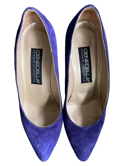 Cenedella Damen Pumps Lila Wildleder Gr. 37 Klassisch Elegant