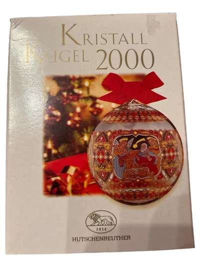 Hutschenreuther Kristall Kugel 2000 Weihnachtskugel Engel Mehrfarbig