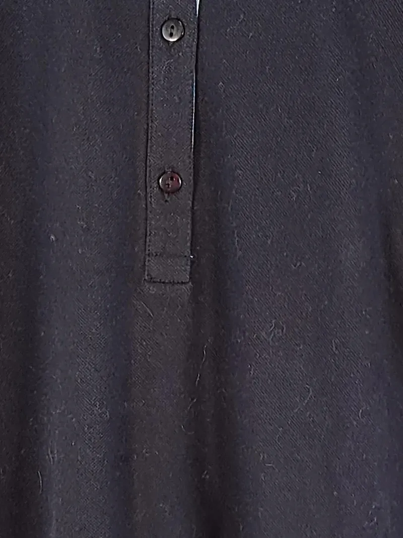 Aygill's Damen Poloshirt 3/4 Arm Uni Baumwolle Schwarz Gr. M 40 3