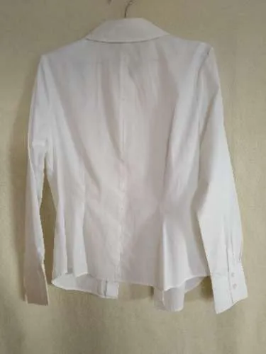 Flashlights Hemdbluse Damen Gr. 38 Weiß Langarm Business Bluse
