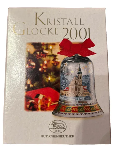Hutschenreuther Kristallglocke 2001 Weihnachtsglocke Glas OVP
