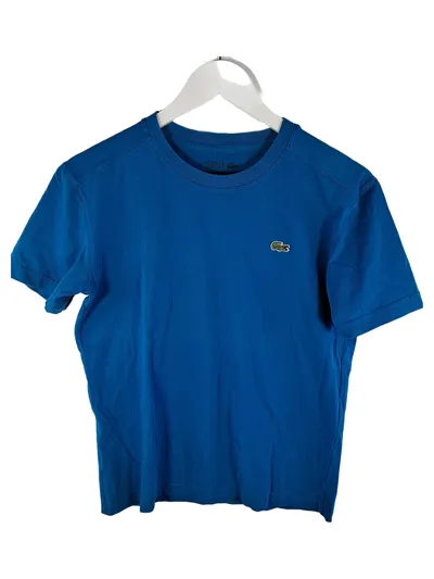Lacoste Sport Herren T-Shirt Blau Gr. M Baumwolle Logo Kurzarm