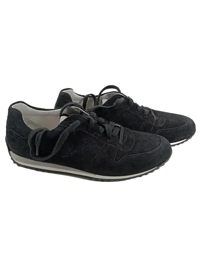 Paul Green Damen Sneaker Low Schwarz Wildleder Gr. 40 Schnürung