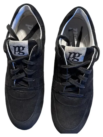 Paul Green Damen Sneaker Low Schwarz Wildleder Gr. 40 Schnürung