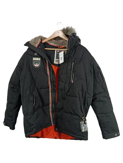 Killtec G.I.G.A. DX Winterjacke Herren Gr. S Fellkapuze Grau Outdoor