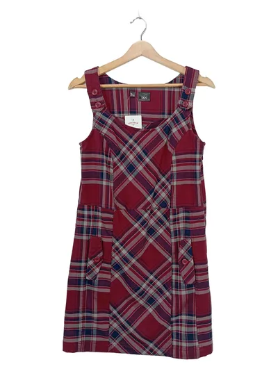 BPC Bonprix Collection Trägerkleid Kariert Rot Damen Gr. 34/XS