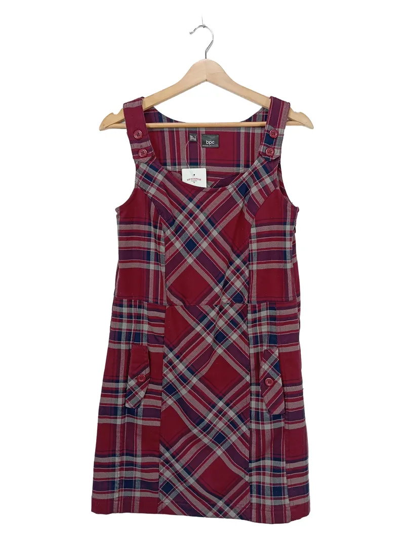 BPC Bonprix Collection Trägerkleid Kariert Rot Damen Gr. 34/XS 1