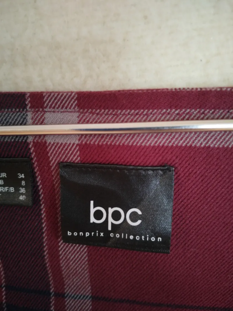 BPC Bonprix Collection Trägerkleid Kariert Rot Damen Gr. 34/XS 3