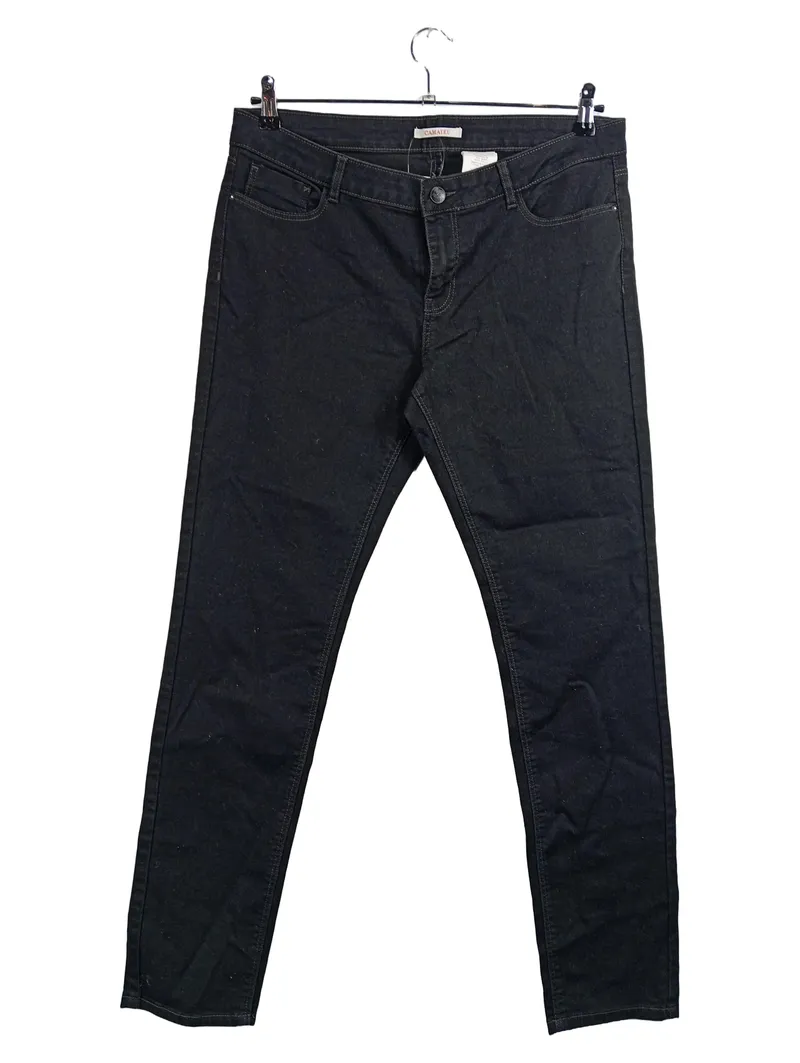 Camaïeu Damen Jeans Regular Fit Schwarz Gr. 44 W35 Stretch 1