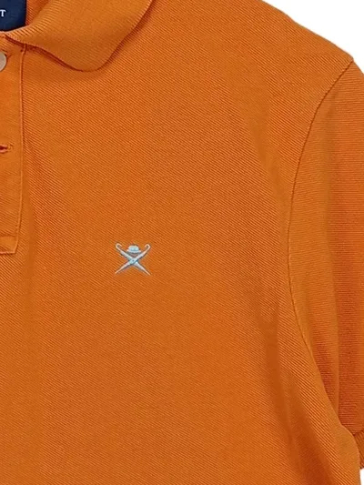 Hackett London Herren Poloshirt Orange Slim Fit Gr. S Baumwolle