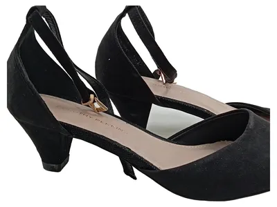 Dorothy Perkins Riemchen-Pumps Damen Gr. 39 Schwarz Elegant Textil Absatz 5cm