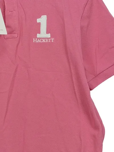 Hackett London Poloshirt Herren Gr. S Rosa Slim Fit Nr. 1 Logo