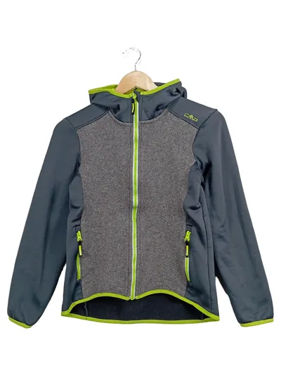 CMP Kinder Fleecejacke Gr. 152 Meliert Grau Outdoor Sportlich Herbst Winter