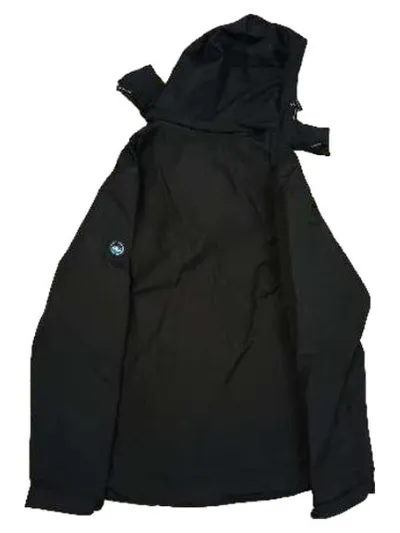 Polarino Damen Outdoorjacke Gr. 38 Schwarz Kapuze Polyester Herbst Winter