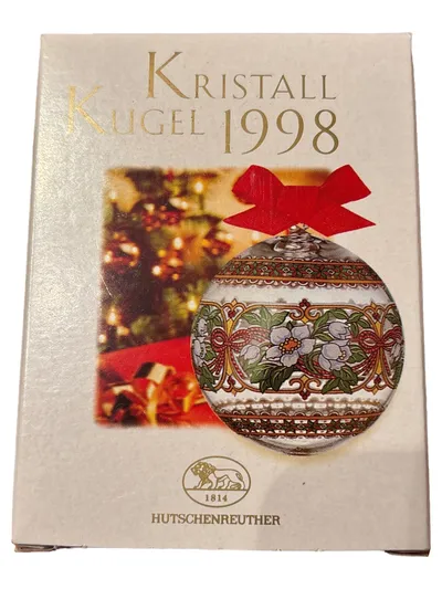 Hutschenreuther Kristall Kugel 1998 Weihnachtskugel Porzellan Mehrfarbig