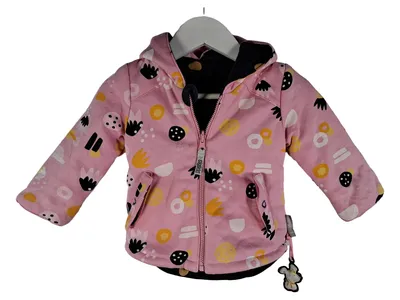 sigikid Baby Mädchen Jacke Gr. 68 Rosa Kapuze Baumwolle Leicht