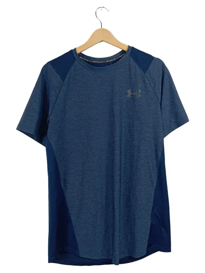 Under Armour Sport Shirt Herren M Blau Funktionsshirt Kurzarm