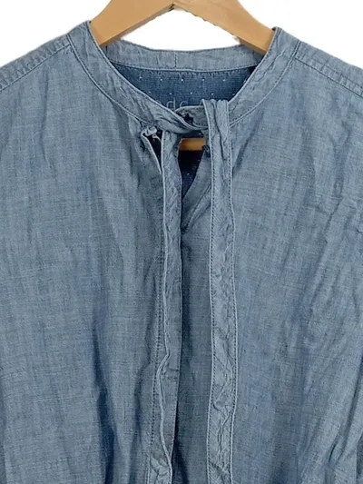 edc by Esprit Damen Blusenkleid Jeansoptik Gr. S/36 Blau Baumwolle