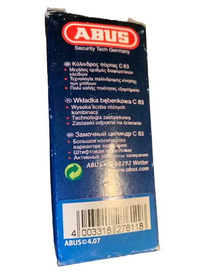 ABUS Türzylinder C 83 Schließzylinder Sicherheitszylinder Silber