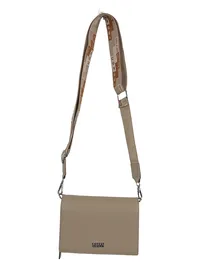 Coveri Collection Damen Umhängetasche Beige Crossbody Bag Leder 1