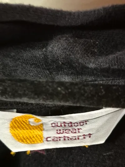Carhartt Sweatjacke Hoodie Herren Gr. L Kapuze Reißverschluss Grau Schwarz