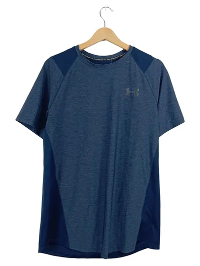 Under Armour Herren Sport Shirt Funktionsshirt Gr. M Blau Kurzarm
