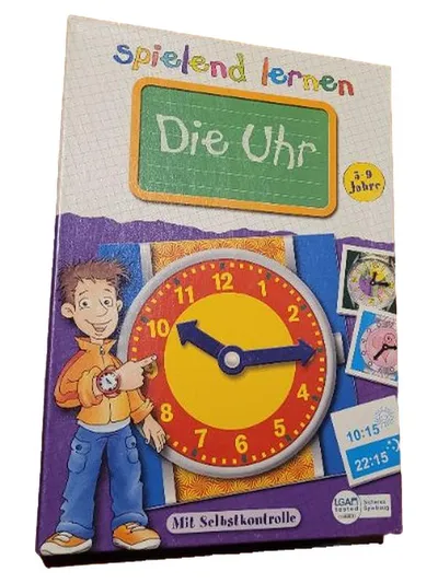 Spielend lernen Die Uhr Lernspiel Kinder 5-9 Jahre Mit Selbstkontrolle