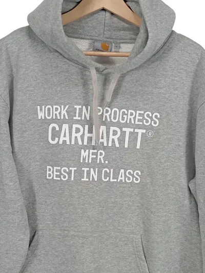 Carhartt WIP Hoodie Kapuzenpullover Work In Progress Grau Herren XL