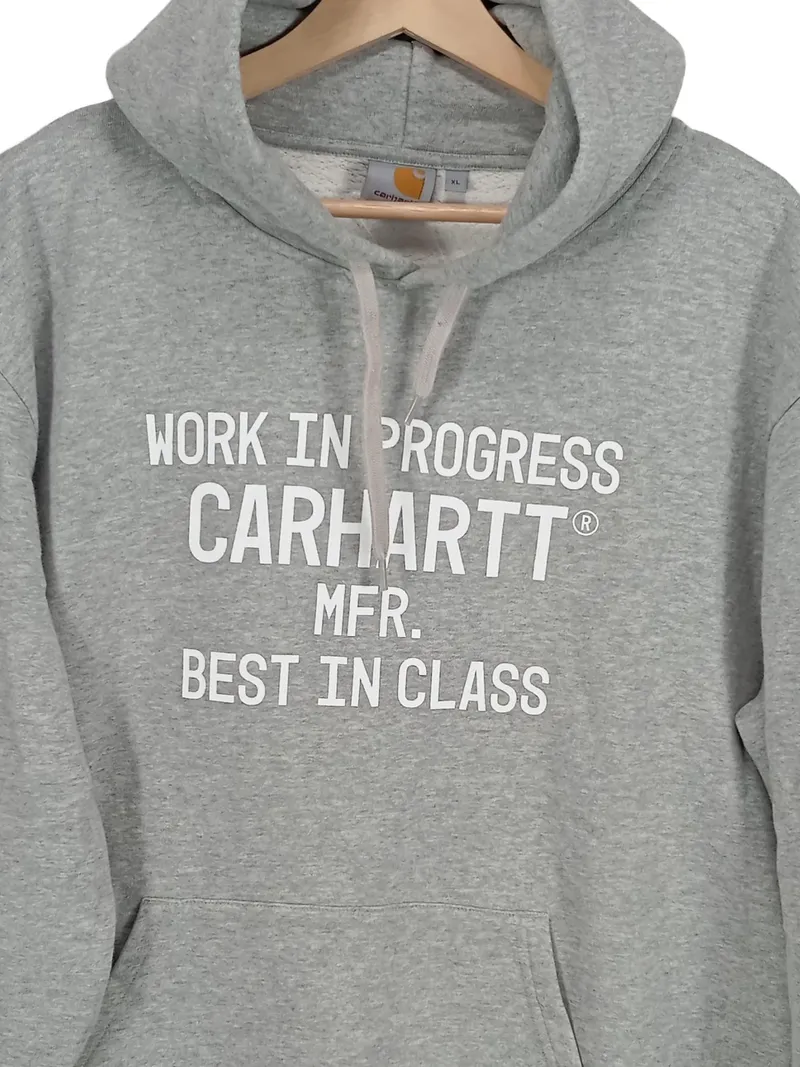 Carhartt WIP Hoodie Kapuzenpullover Work In Progress Grau Herren XL 2