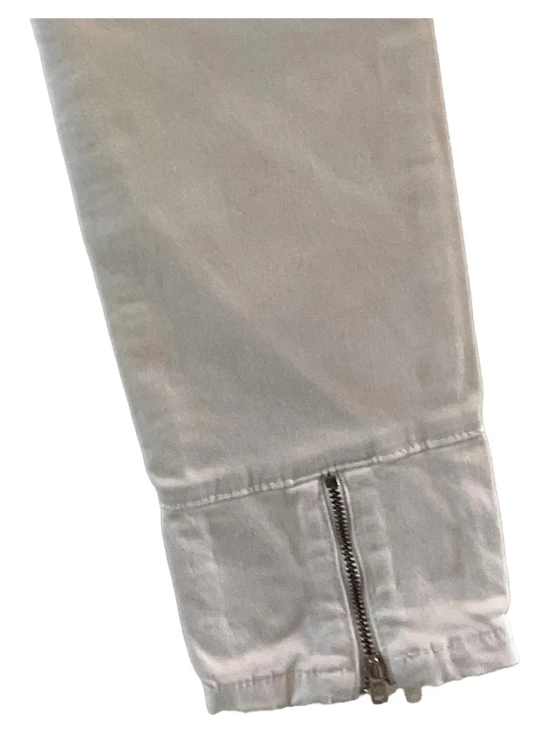 Blue Fire Damen Jeans Weiß W28/36 Herz-Applikation Skinny Stretch 3