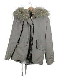 BLONDE No.8 Damen Parka Gr. 38 Grau Kunstfell Kapuze Baumwolle 1
