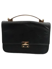 Charles & Keith Henkeltasche Schwarz Gold Elegant Damen Handtasche 1