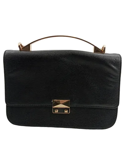 Charles & Keith Henkeltasche Schwarz Gold Elegant Damen Handtasche