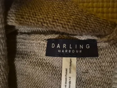 Darling Harbour Strickmütze Beanie Damen Grau Wolle Kaschmir Basic Alltag