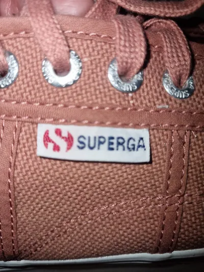 Superga Sneaker Low Damen Gr. 42 Rosa Canvas Plateau Turnschuhe