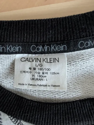 Calvin Klein Herren Pullover New York City Kariert Grau Gr. L