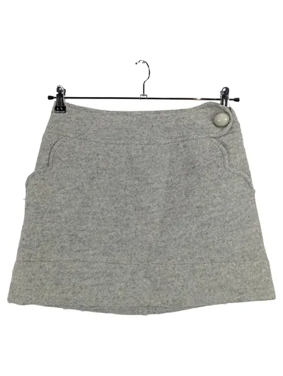 Rinascimento A-Linienrock Minirock Wolle Meliert Grau Damen Gr. 38 M