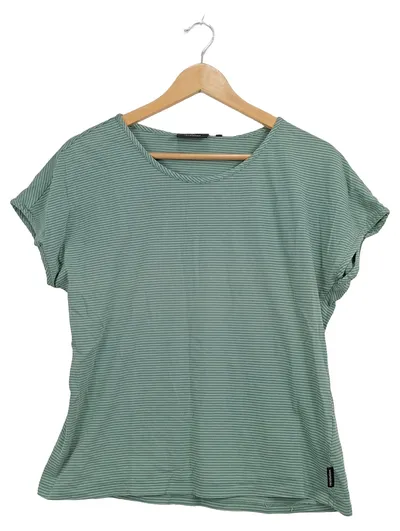 recolution Damen T-Shirt Gr. S grün gestreift Bio-Baumwolle Casual