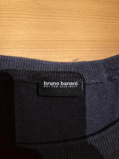Bruno Banani Herren Pullover Gr. L Grau Baumwolle Strickpullover