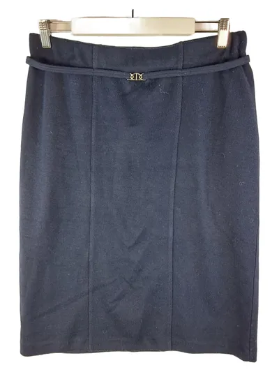 Avena Bleistiftrock Damen Business Klassisch Blau Gr. 42 Midirock Acryl