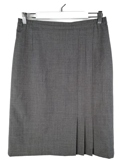 Peter Hahn Damen Rock Grau Faltenrock Bleistiftrock Business Gr. 40