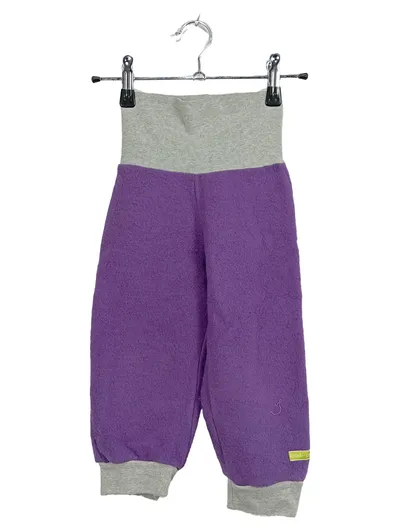 loud + proud Walkhose Wolle Outdoorhose Kinder Gr. 98/104 Lila Grau