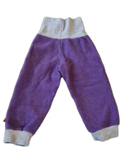 loud + proud Walkhose Wolle Outdoorhose Kinder Gr. 98/104 Lila Grau