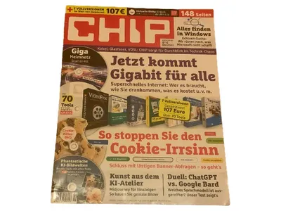 CHIP Magazin 08/2023 Gigabit Internet Windows Suche ChatGPT Google Bard