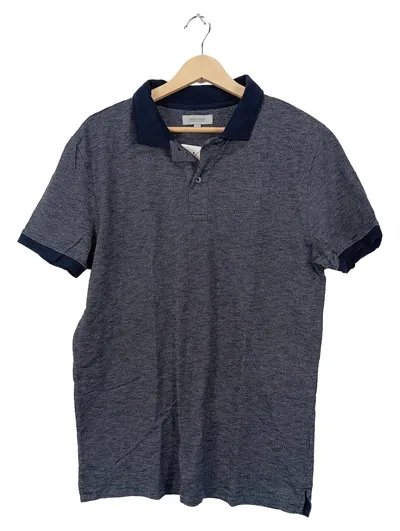COOLCODE Herren Poloshirt Gr. M/50 Blau Meliert Kurzarm Casual