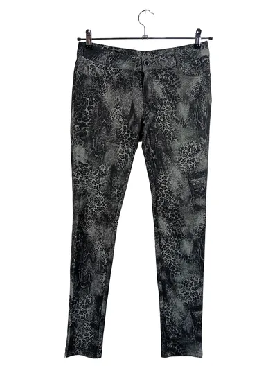 REDIAL Damen Leggings Schlangenmuster Animal-Print Grau Gr. L