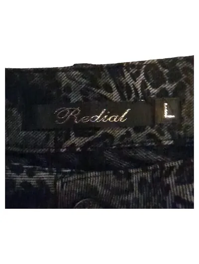 REDIAL Damen Leggings Schlangenmuster Animal-Print Grau Gr. L